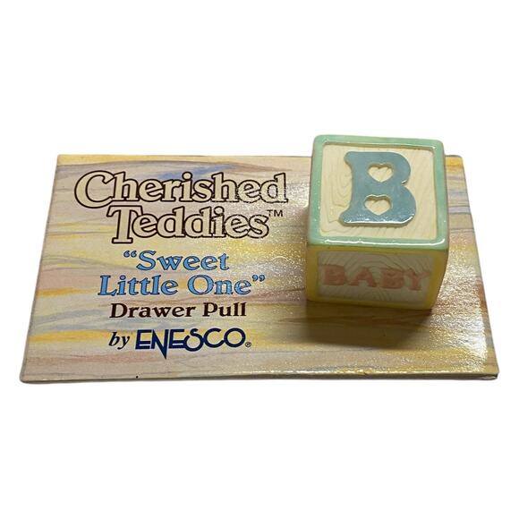 Cherished Teddies 1996 Drawer Pull Baby Block 203750 - MIP - Picture 4 of 6